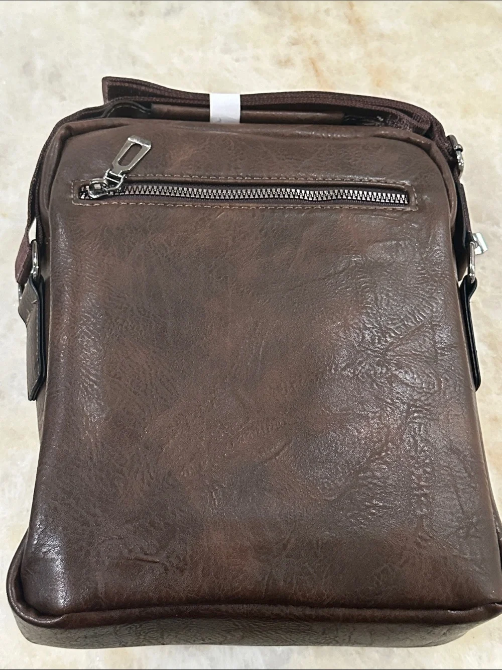 Brown Men's Leather Crossbody Bag